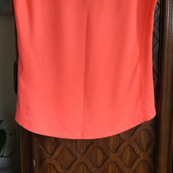 3/$15 NIKE DRI-FIT Neon Orange Short Sleeve V-Neck Tee - Picture 9 of 16